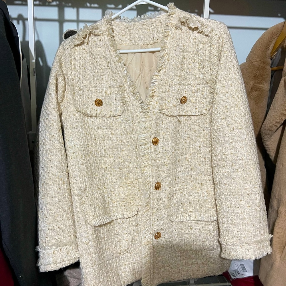 Spring/autumn coat, size M, color cream